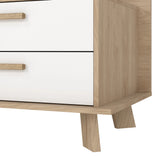 Ikast TV Unit 1 Door 2 Drawers in Jackson Hickory and White