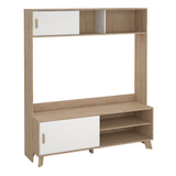 Ikast TV-Wall unit with 2 sliding doors In Jackson Hickory and White