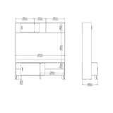 Ikast TV-Wall unit with 2 sliding doors In Jackson Hickory and White