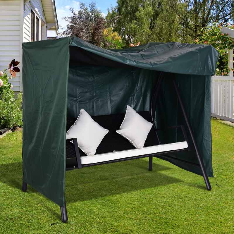 Outsunny 152 x 177cm Three-Seater Swing Chair Protective Cover Green