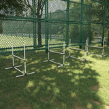 PawHut 4 Pieces Dog Agility Training Equipment, Adjustable Height Jumps Hurdle with Carrying Bag for Outdoor, White