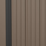 Outsunny 5.3 x 3.1ft Corrugated Steel Garden Shed - Brown