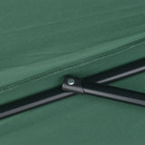 Outsunny 2.7m Garden Half Parasol, Outdoor Balcony Umbrella with 5 Steel Ribs, Patio Sun Shade, Green