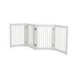 4 Panel Folding Dog Fence with Walk Through Door-White