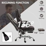 Vinsetto Six Point Vibrating Massage Office Chair - Dark Brown