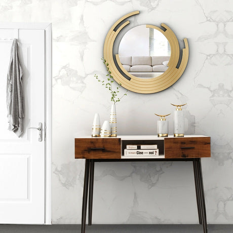 48 Inch Industrial Console Table with 2 Drawers for Entryway Hallway