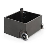 Heavy-Duty Steel Patio Market Umbrella Stand with 2 Wheels for Patio