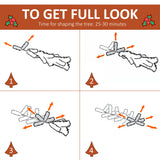 HOMCOM 6FT Artificial Snow Dipped Christmas Tree Xmas Pencil Tree Holiday Home Party Decoration with Foldable Feet Red Berries White Pinecones, Green