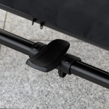 PawHut 4 Wheel Pet Stroller with Rain Cover for Medium and Large Dogs - Black