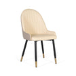 Giner and Colomer - Set Of 4 Beige Cowhide Chairs With Black Legs & Gold Tips