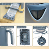 HOMCOM Sleek Textured Kettle and Toaster Set - Blue