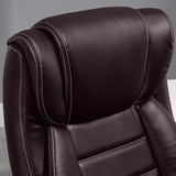 Vinsetto Office Chair with 6-Point Maaage, PU Desk Chair with Padded Seat and Armrest, Computer Chair with Tilt Function for Home, Brown
