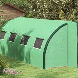 Outsunny Polyethylene Upgraded Structure Walk-in Polytunnel Greenhouse, 6 x 3(m), Green