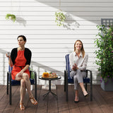 Outsunny Three-Piece Reclining Chair Set - Blue