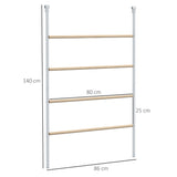 PawHut Chicken Perch for Coop, Wooden and Galvanised Steel Roosting Bar Jungle Gym, Chicken Roosting Ladder for Backyard Farm