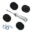 Olympic Barbell with 250KG Capacity & Rotating Sleeves  Includes Rubber-Coated Weight Plates  50kg Weight Set (10kg +15kg Pairs)