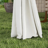 Outsunny 3 x 4m Metal Frame, Two-Tier Roof Gazebo - Cream White