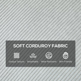 HOMCOM Three-Seater Corduroy - Light Grey