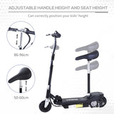 HOMCOM Outdoor Ride On Powered Scooter 120W Motor Bike 2 x 12V Battery - Black