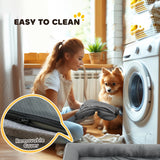 PawHut Dog Sofa Bed, Washable Pet Bed with Removable Cover and Non-Slip Bottom for Small, Medium and Large Dogs, Grey
