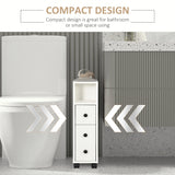 kleankin Slimline Bathroom Storage Cabinet - White