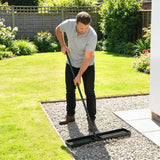 Outsunny Lawn Levelling Rake, 76 x 26 cm Lawn Leveller Lute with 169 cm Handle for Grass Soil Sand Yard Golf Course