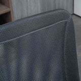 Vinsetto Computer Desk Chair, Mesh Office Chair with Adjustable Height and Swivel Wheels, Armless Study Chair, Dark Grey