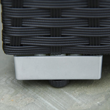 Outsunny White Rattan Garden Furniture 4-Seater Outdoor Sofa Set with Coffee Table - White