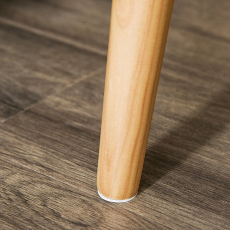 HOMCOM 2 Drawers Bedside Table with Pine Legs, Bedroom Wooden Storage Cabinet, Natural