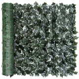 Outsunny 2-Piece Artificial Leaf Hedge Screen Privacy Fence Panel for Garden Outdoor Indoor Decor, Dark Green, 3M x 1.5M