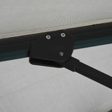 Outsunny 3(m) LED Cantilever Parasol Garden Sun Umbrella w/ Cross Base and Solar Lights Grey