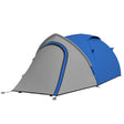 Outsunny Two-Man Dome Tent, with Front Vestibule - Blue/Grey