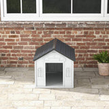 PawHut Plastic Weather-Resistant Dog House, for Indoors and Outdoors, Medium Dogs - Grey