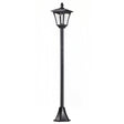 Outsunny Outdoor Garden Solar Post Lamp Sensor Dimmable LED Lantern Bollard Pathway 1.6M Tall – Black