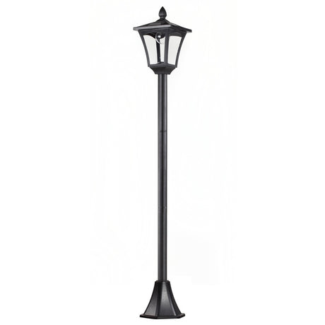 Outsunny Outdoor Garden Solar Post Lamp Sensor Dimmable LED Lantern Bollard Pathway 1.6M Tall – Black