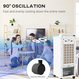 HOMCOM Three-Cool Air Conditioner, with Ice Pack and Remote - White
