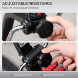 HOMCOM Portable Exercise Bike for Home Pedal Exerciser Height-adjustable 56L x 44- 56W x 75- 97H cm Black and Red