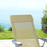 Outsunny Set of Two Sun Loungers, with Five-Position Adjustable Backs - Beige