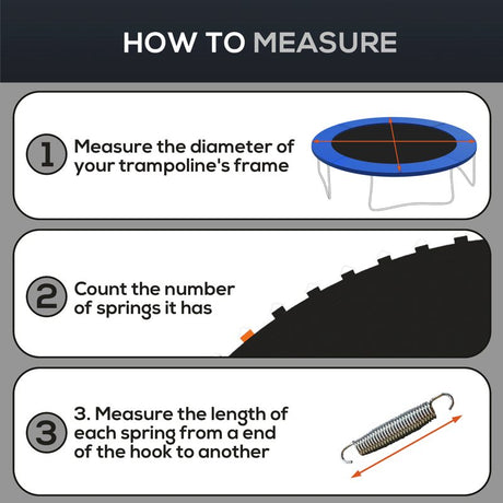 SPORTNOW Replacement Trampoline Mat with Spring Pull Tool, 72 V-Hooks, for 12ft Trampoline using 14cm Springs