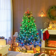 HOMCOM 180cm Carolina Pine Christmas Tree with Colourful DIY Synchronized LED Lights and Remote