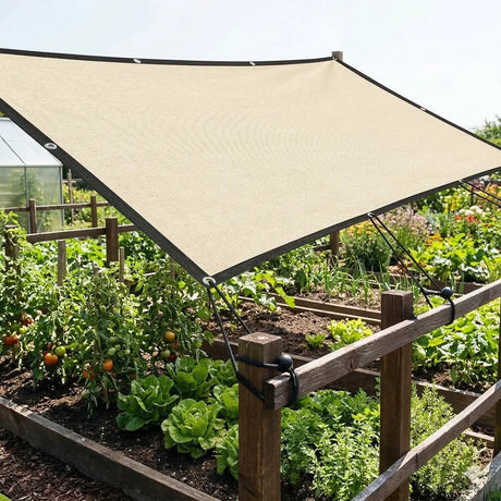 Outsunny Sun Shade Sail UV Protection Canopy with Stainless Steel Eyelets for Patio Garden 2 x 3 m Beige