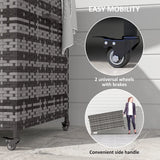 Outsunny 627 L Rattan Storage Box - Dark Grey