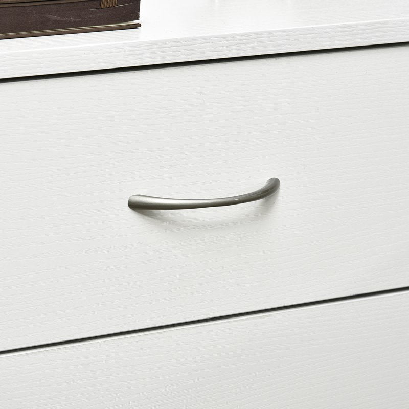 HOMCOM Three-Drawer Simple Bedside Table - White