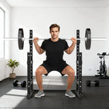 SPORTNOW Adjustable Squat Rack with Plate Holders, 300 kg Load