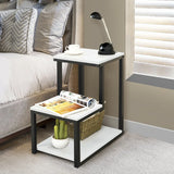 3-Tier Side End Table with Storage Rack for Living Room