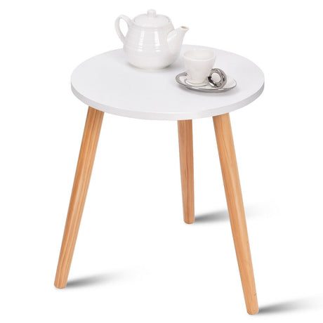 Multifunctional Round Side End Table with Modern Design for Living Room/Bedroom/Office