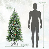 Snow Sprayed Christmas Tree for Holiday Festival Decoration-5'