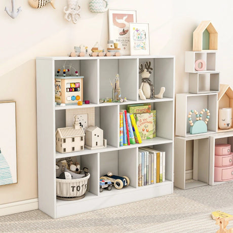 3-Tier Freestanding Storage Organizer with 2 Anti-Tipping Kits-White