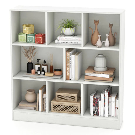 3-Tier Freestanding Storage Organizer with 2 Anti-Tipping Kits-White