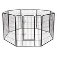 120 CM 8-Panel Height Anti-Rust Pet Playpen with Lockable Gate